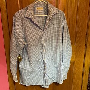 Michael Kors Light Blue Gingham Shirt